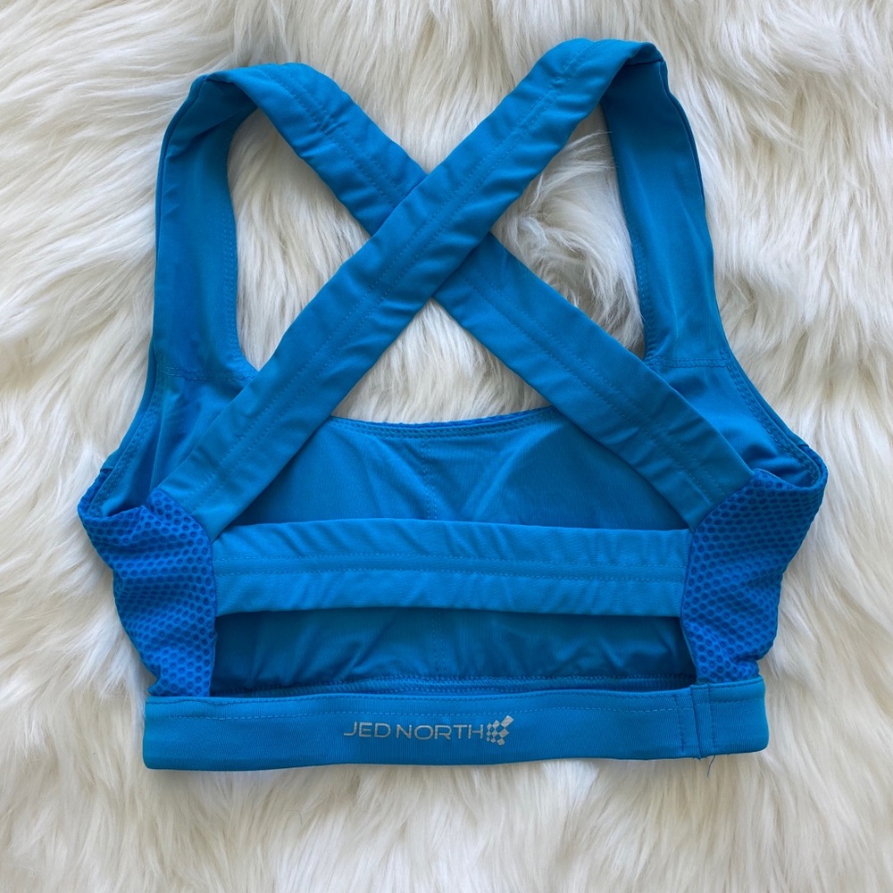 Blue sports bra